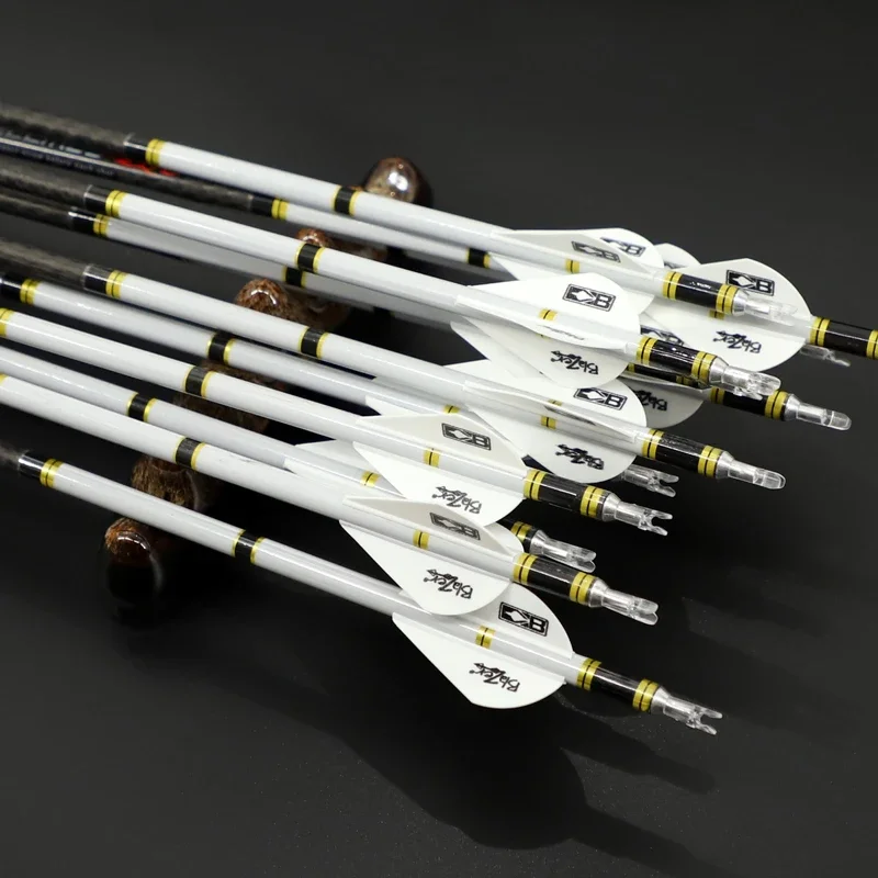 

Углеродные валы для стрельбы из лука ID6,2 мм, 3K плетения, 33 дюйма, позвоночник 200 250 300 350 400 500 600 с богемными лопастями для охоты с изогнутым луком