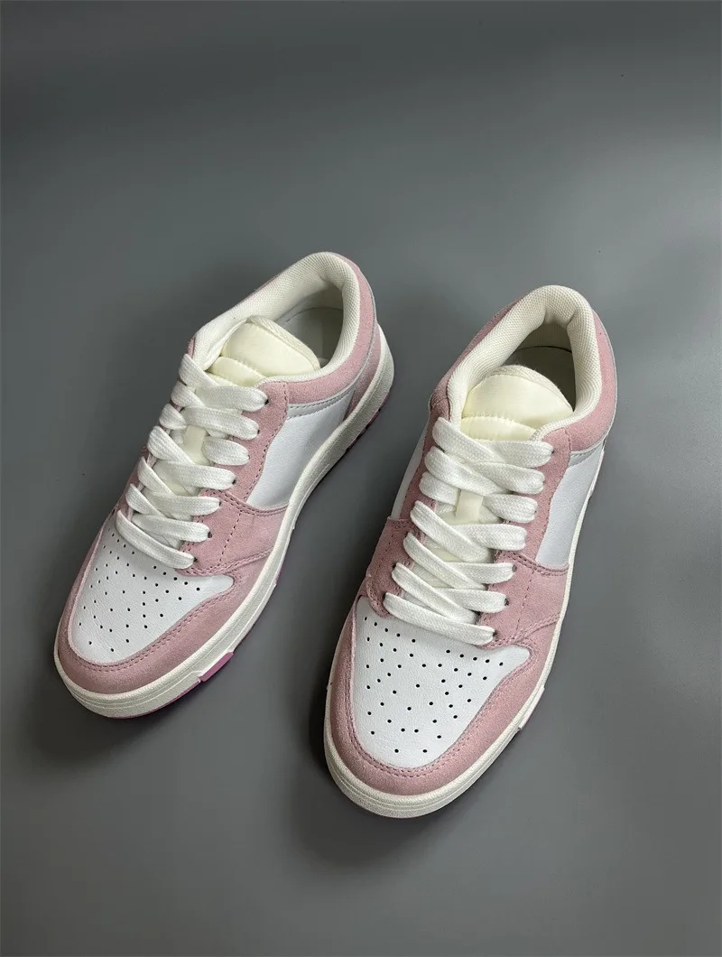 Dave&Di Vintage Sneakers Lovers Patchwork Genuine Leather Soft  Casual Flat Shoes Comfortable Women For 2024 SS