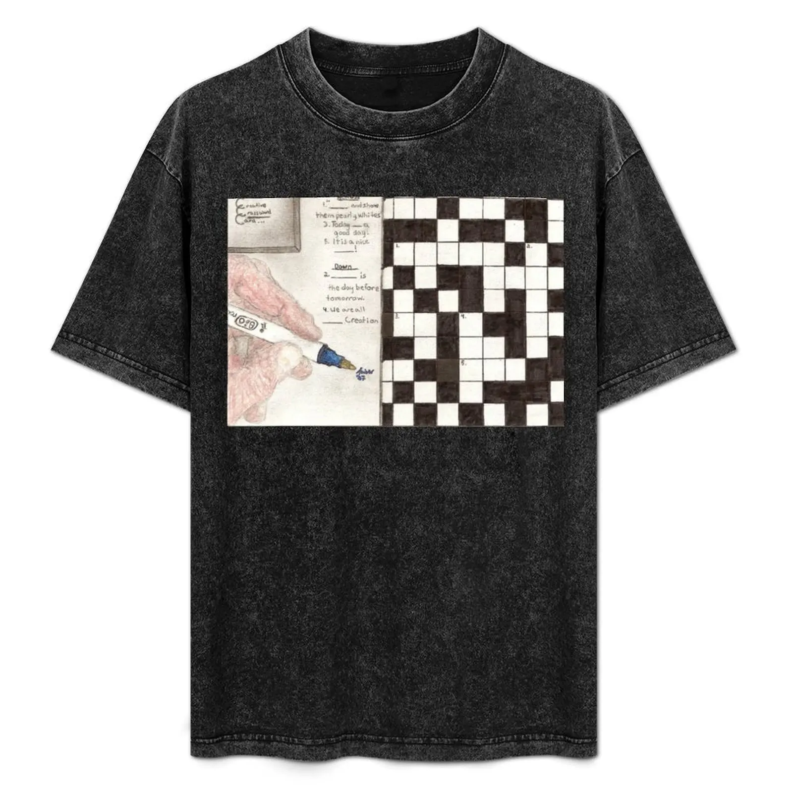 

Creative Crossword Puzzle' by Amber Joy Liem T-Shirt Simple Graphic Design T-Shirt