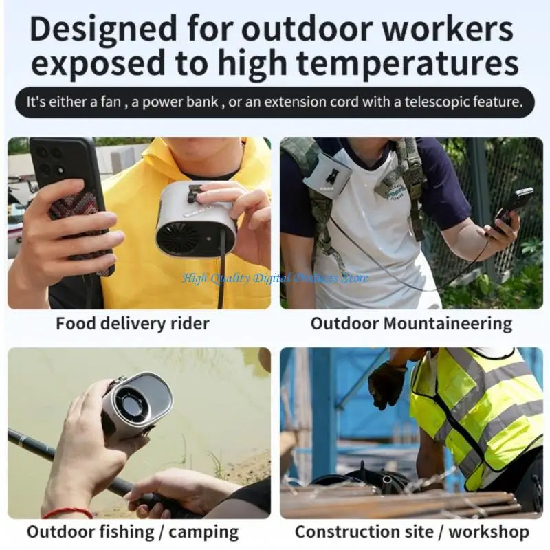 U2JE 6000 mAh Cinturón montado en correa 100 velocidad Personalización clip plegable Tipo C Puerto carga rápida para