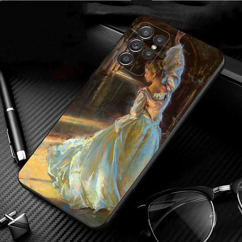 Phone Case for Samsung S24 S23 S22 S21 S20 Ultra S20 S22 S21 S10E S20 FE S24 Plus Renaissance art Painting Case