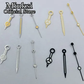 Miuksi gümüş altın siyah saat eller yeşil parlak fit NH35 NH36 ETA 2824 2836 Miyota 8205 8215 821A Mingzhu 2813 3804 hareketi