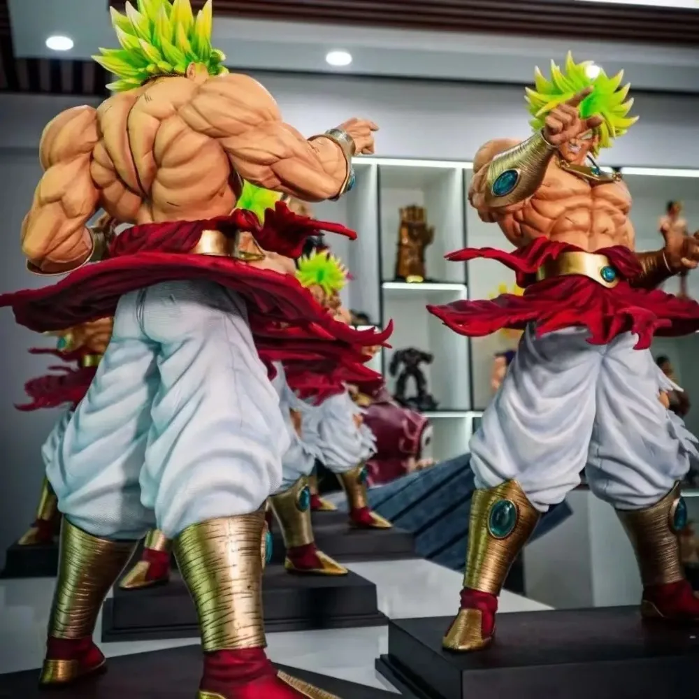 Dragon Ball Broly Super Saiyan Figure 45cm PVC Anime Static Large Statue Collectible Display Desktop Ornament Model Toy Fan Gift