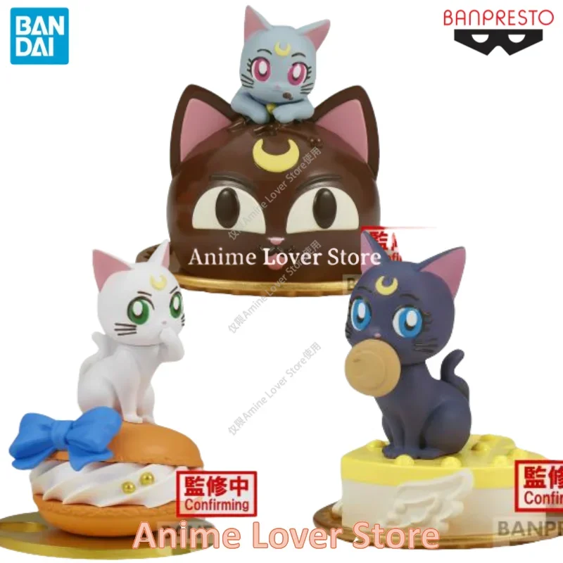 

In Stock Original Bandai Banpresto 5CM Paldolce Sailor Moon Luna Artemis Diana Action Figures Toys Collectible Model Ornaments