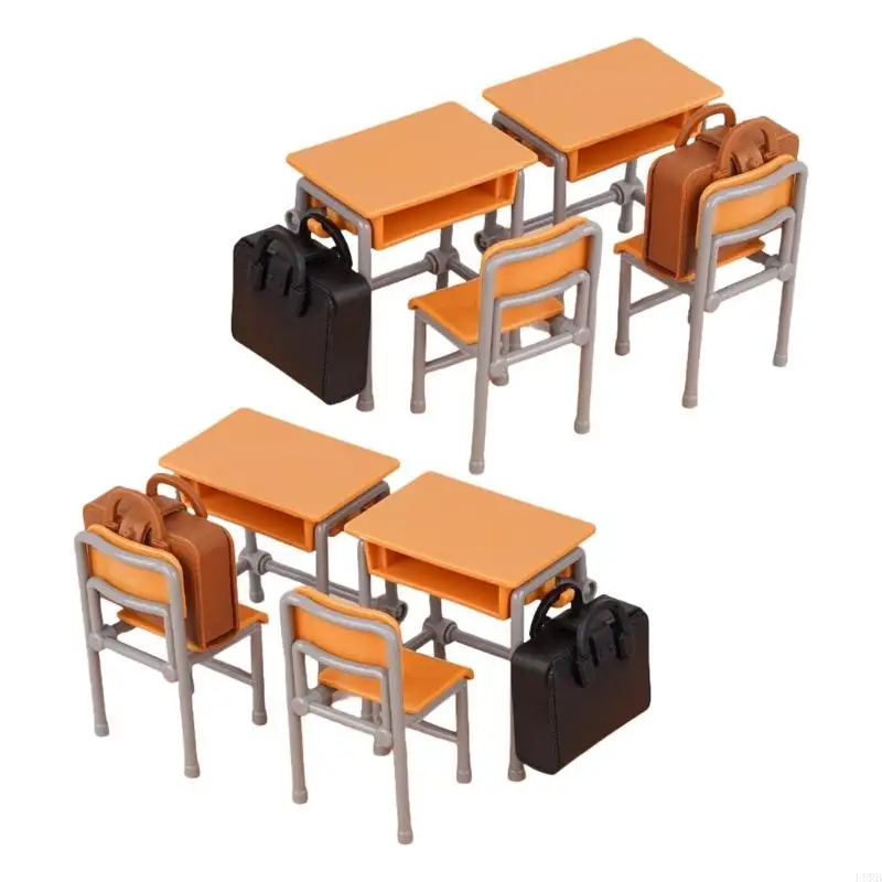 Collector Grade 1/12 per mobili in classe set per bambole Include borse da scrivania L8RB
