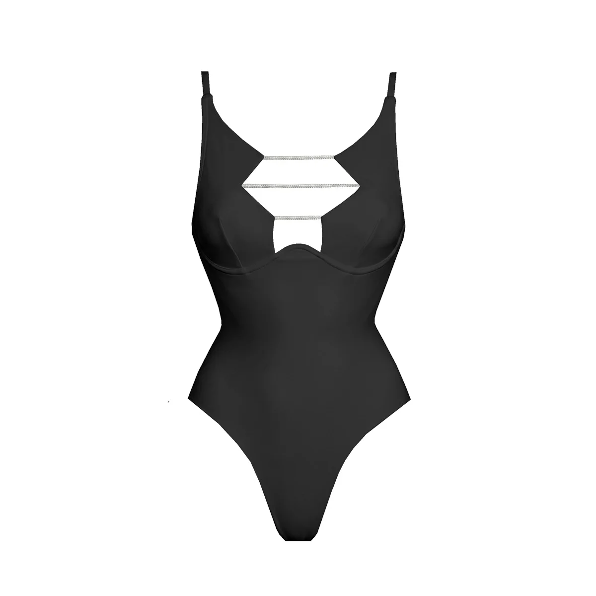 2026 2-teiliger Sexy Damen Einteiler Badeanzug Einfarbiger Biquini High-Cut Monokini Push-Up Schwimmanzug Bademode Strandkleidung