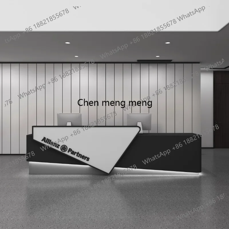 

Counter Beauty Salon Reception Desks Register Elegant Business Welcome Reception Desks Light Luxury Modern Scrivania Furniture