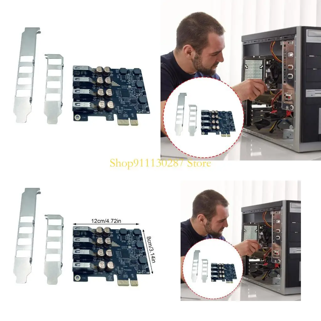 J1HC PCIE a 4 porta USB USB 4PIN CONNETTORE ANTERIORE 5GBPS Scheda espansione Transmisson Full Speed ​​per desktop