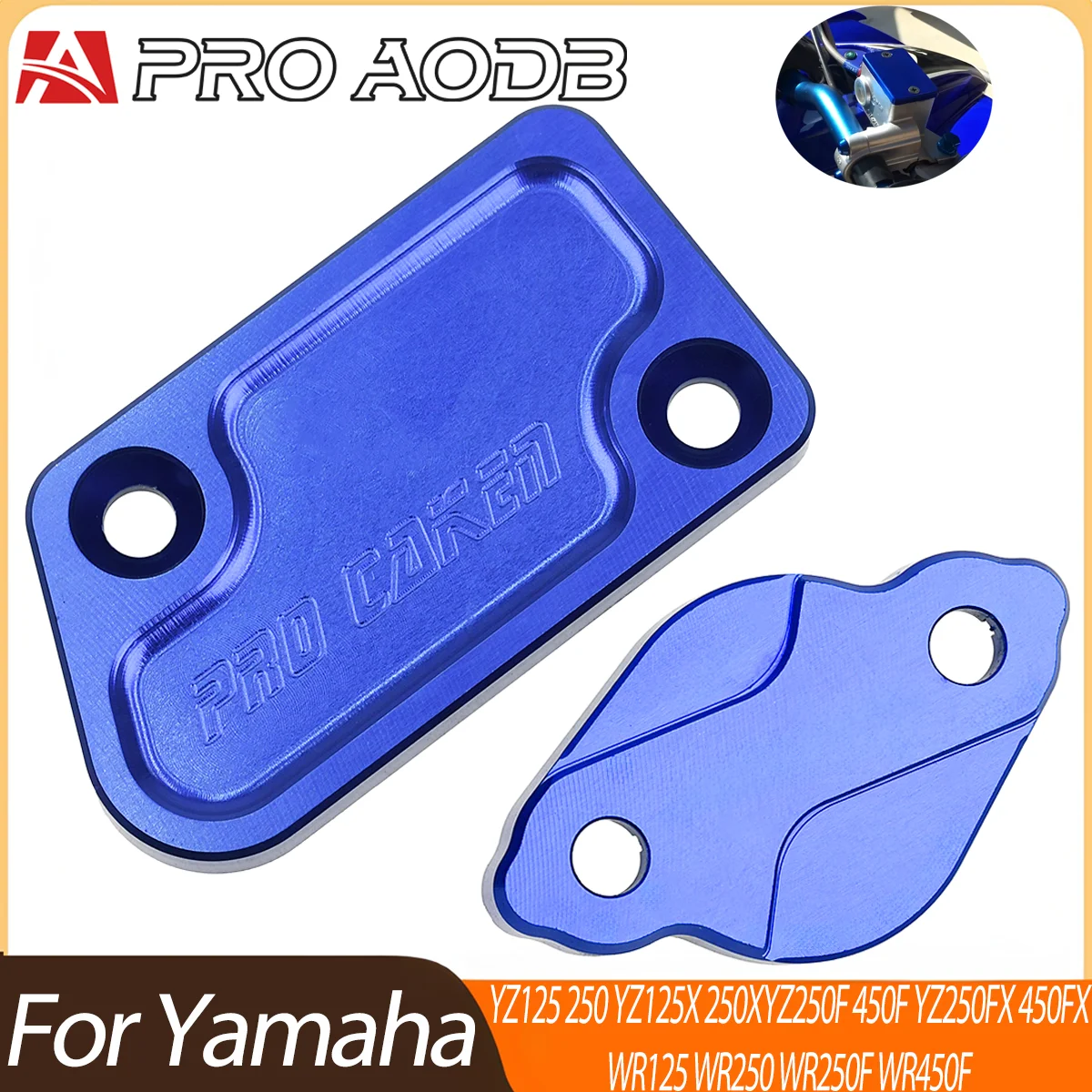Tapa de depósito de líquido de freno y embrague CNC para motocicleta Yamaha YZ125/250, YZ125/250X, YZ250/450FX, YZ250/426F, WR250/450F