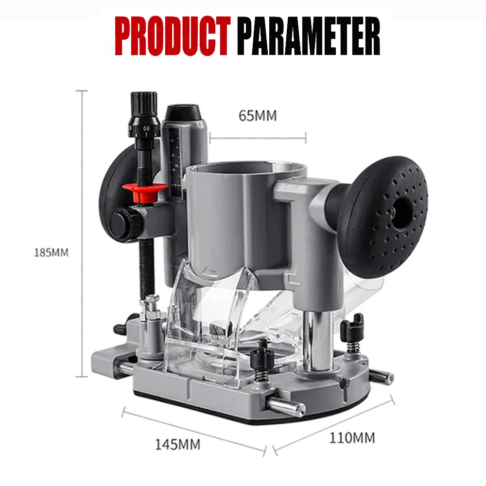 Enrutador de inmersión compacto, Base para máquina de corte eléctrico, accesorios para herramientas eléctricas, 65mm