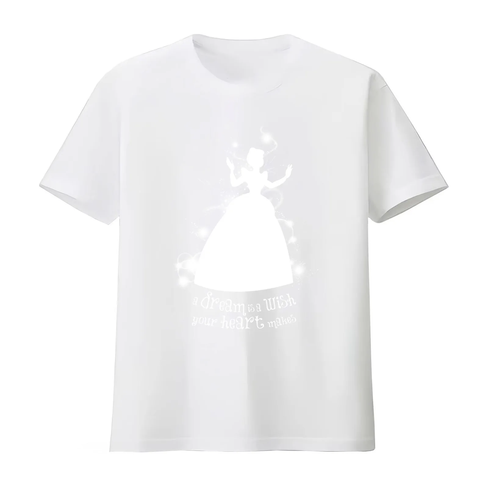 A Dream is a Wish... T-Shirt Summer Casual Cotton Tee Oversized Streetwear Tops Vintage Graphic Print Loose Fit Short Sleeve