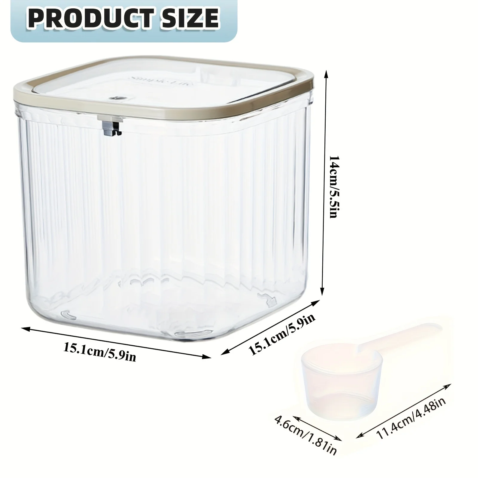 Laundry Capsule Container, 100 oz Laundry Detergent Container with Scoop,  Jar with Seal and Pop-Up Lid