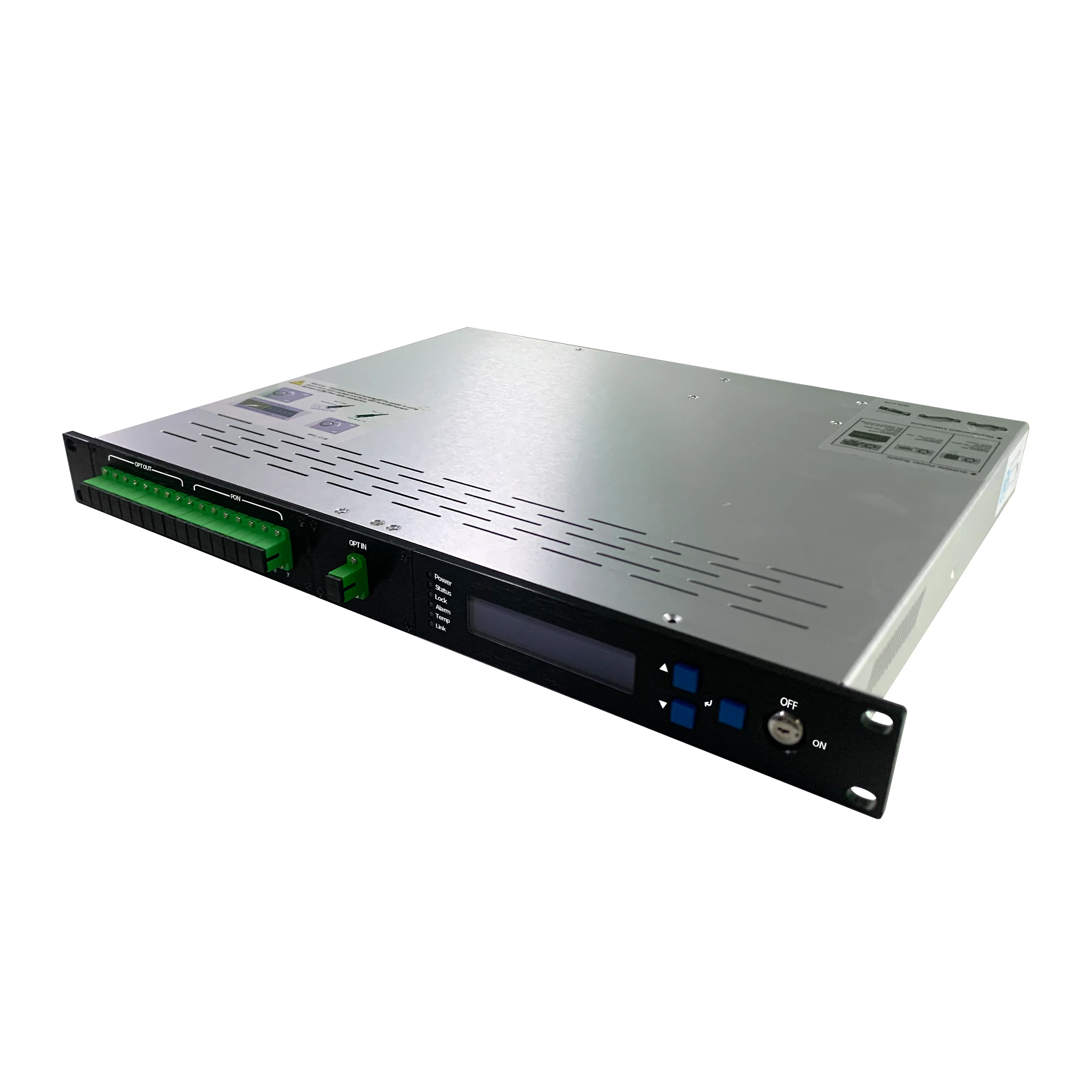 8-port CATV optical EDFA 1U Rack High Power Fiber Amplifier 1550nm SC/APC WDM Amplifier