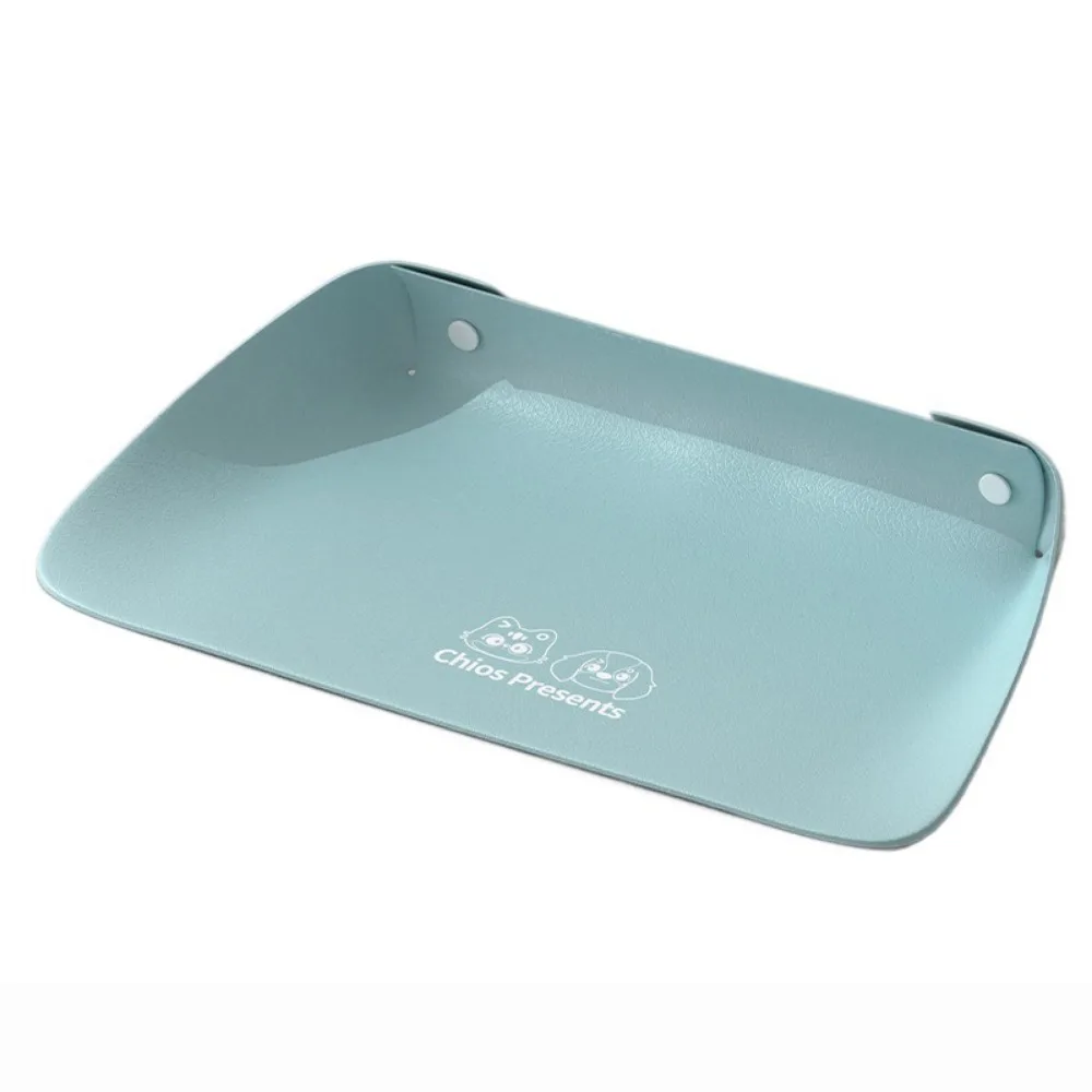 Mantel Individual antiderrames de cuero PU para mascotas, almohadilla creativa impermeable para comida de perros, estera antideslizante gruesa para alimentación de mascotas, alimentación para beber