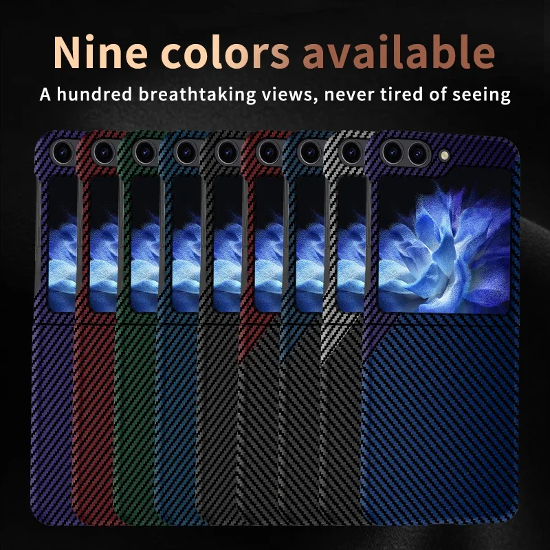 

High Quality Ultra Thin Skin Feel Matte Carbon Fiber Phone Case for Samsung Galaxy Z Flip 7 5 6 Shockproof Protect Hard Cover