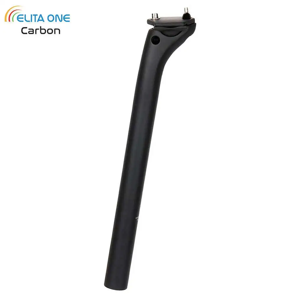Eliteone tige de selle de vélo en carbone Offset 20mm 25.4 27.2 30.9 31.6mm tige de selle vtt/vélo de route 350/400mm lumière 150g