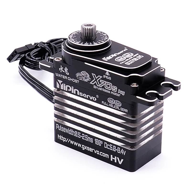 Bürstenloser digitaler Servo 50 kg 80 kg HV großes Drehmoment Stahl Metallgetriebe wasserdichter IPX8-Motor für RC-Car Xmaxx Crawler-Roboterteile – Detail 11