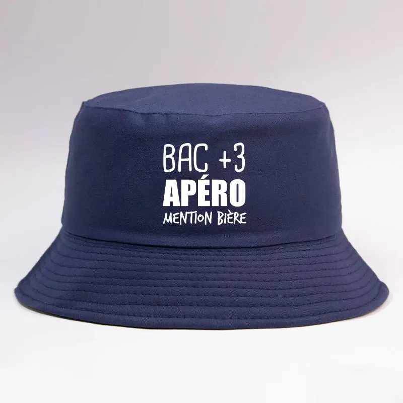 

BAC 3+ APERO Mention Biere Print Reversible Bucket Hat Unisex Adult Daily Summer Sun Protection Fisherman Cap Boy Panama Hat Bob