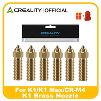 Creality K1 Brass Nozzle Kit 5PCS 0.2/0.4/0.6/0.8/1.0/1.2MM 3D Printer Nozzle Parts for K1/K1 Max/Ender 3 V3 KE/CR-10