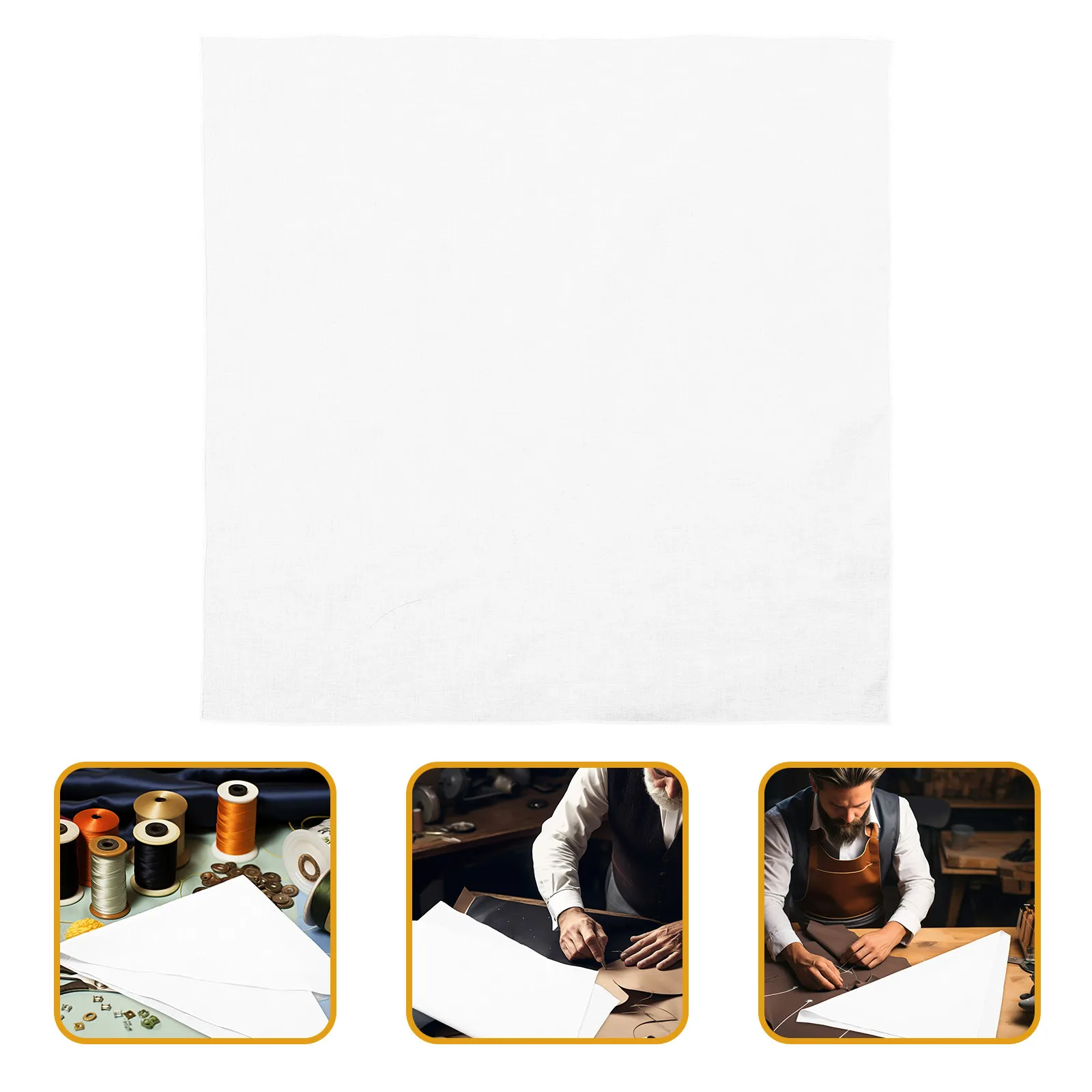 

Blank Soft Breathable Cotton Square Kerchief for Tie-Dye DIY Crafts Handkerchief Bandana Painting Towel White Fabric