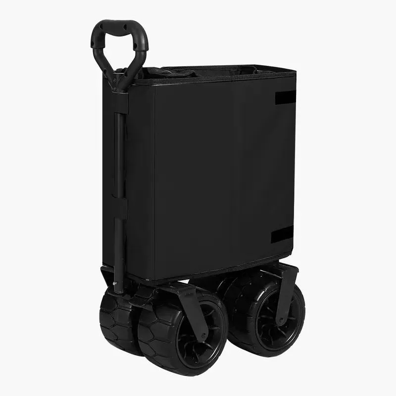 Heavy Duty Portable Picnic Folding Utility Cart Shopping Camping Equipment All Terrain Trolley Wide Wheel Storage Cart Camper