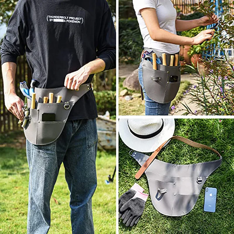 New Hot Sale Multi-functional PU Leather Fanny Pack Waist Adjustable Carpenter Electrician Multi-pocket Tools Apron Wholesale