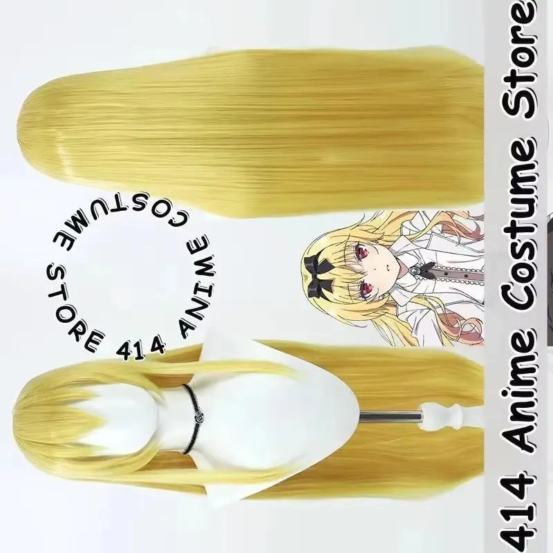 

Парик для косплея игры и аниме Kaori Arifureta, желтые длинные реалистичные синтетические волосы из термостойкого волокна для кожи головы