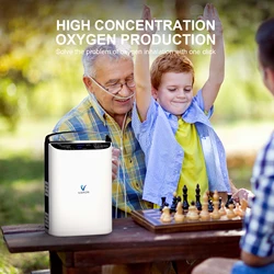 Varon 5L/min Pulse Flow Oxygen Concentrator  93% Portable And Travel Outdoor Care With Battery Use