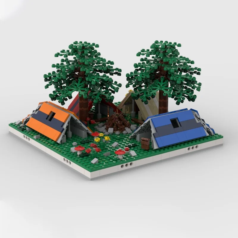 721 قطعة MOC خيمة مخيم وحدات نموذج اللبنات العمارة تجميع فكرة الإبداعية هدايا عيد الميلاد لعبة تعليمية للأطفال #2