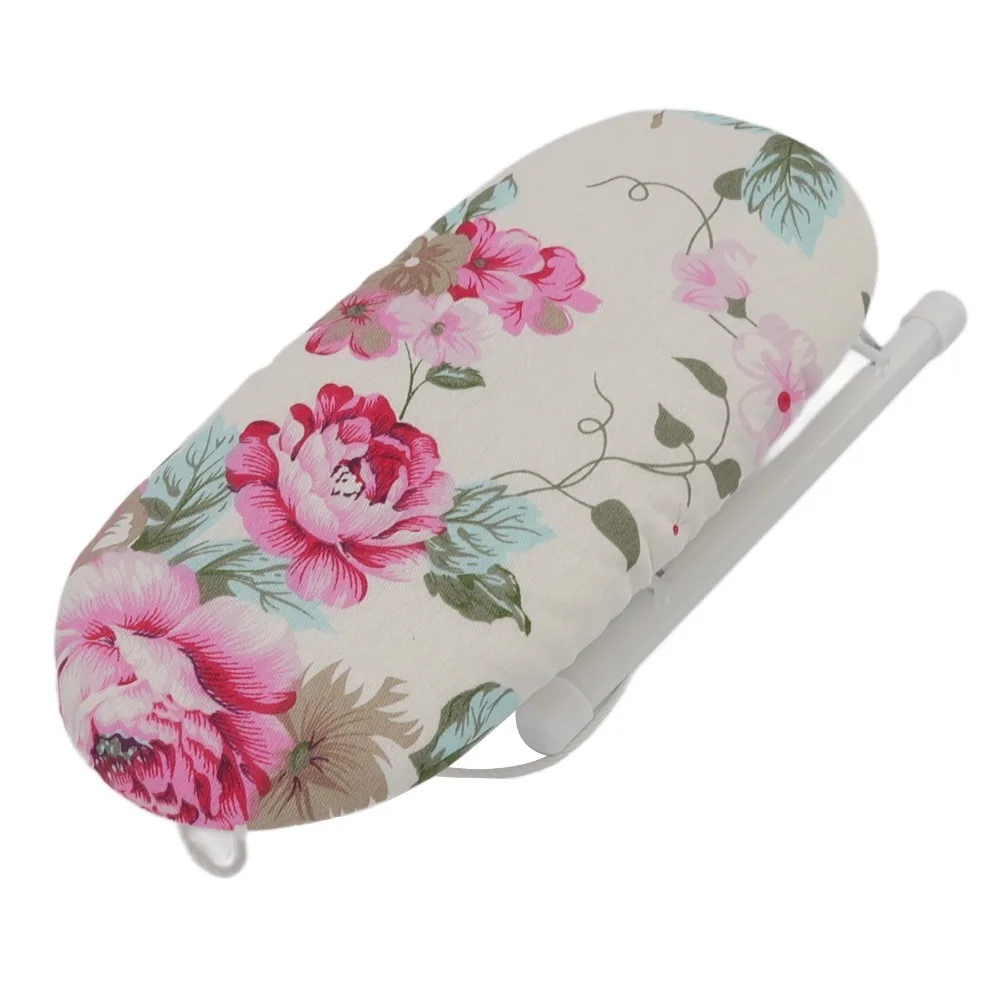 

Foldable Sleeve Ironing Board Portable Mini Ironing Board Accessory Desktop Peony Pattern Portable Sleeve Panel Home Ironing