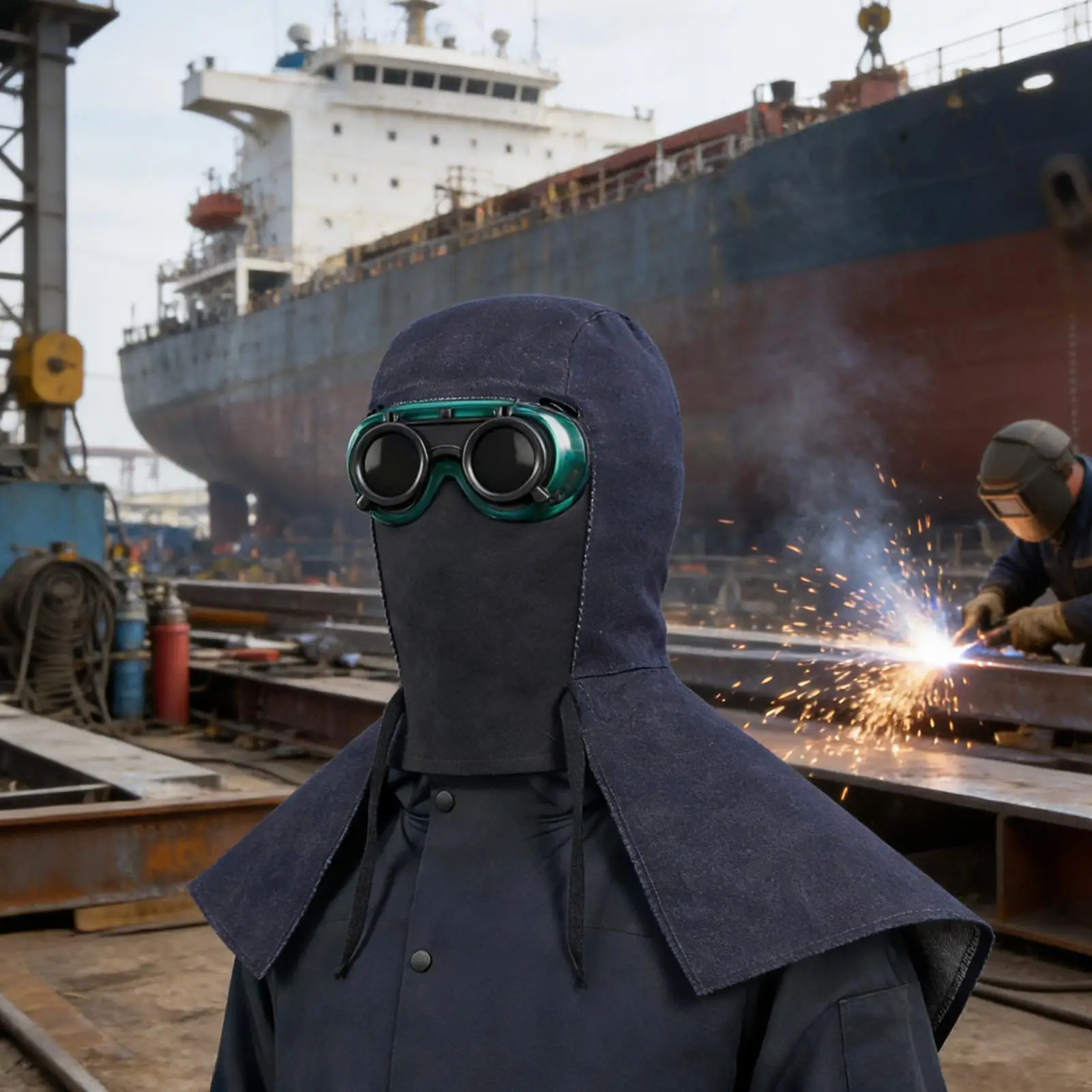 

Welder Helmet Protective Face Cover With Neck Shoulder Drape Welding Helmet Masque For Tig Mig Arc Grinding Cutting Automotive