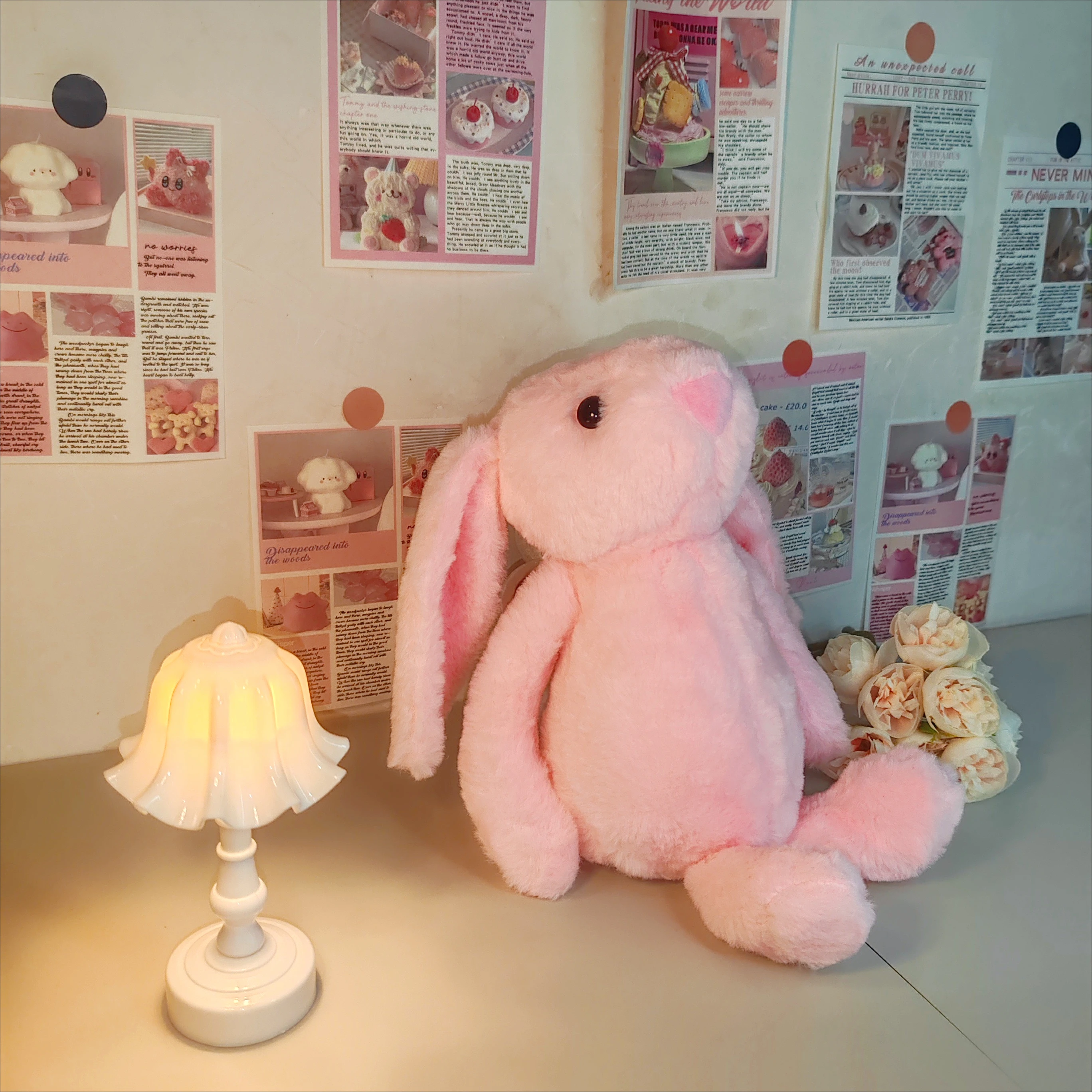 

30Cm cute long-eared rabbit soft plush toy stuffed long-eared rabbit doll fun baby sleeping companion decorative home gift