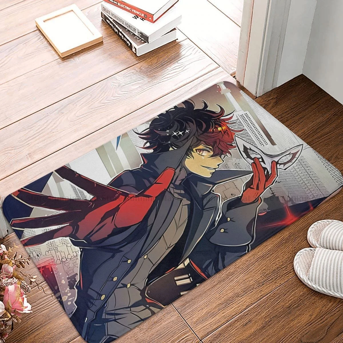 Persona Game Bedroom Mat Ren Amamiya Doormat Living Room Carpet Entrance Door Rug Home Decoration