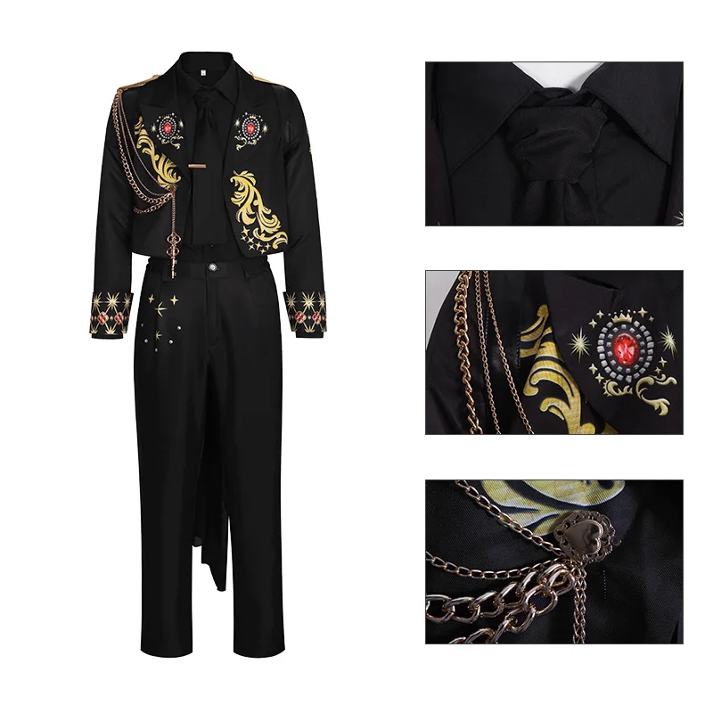 Twisted Wonderland Vil Floyd 5 주년 기념 의상 유니폼 Cos Suit 남성과 여성을위한 할로윈 코스프레 의상 맞춤형