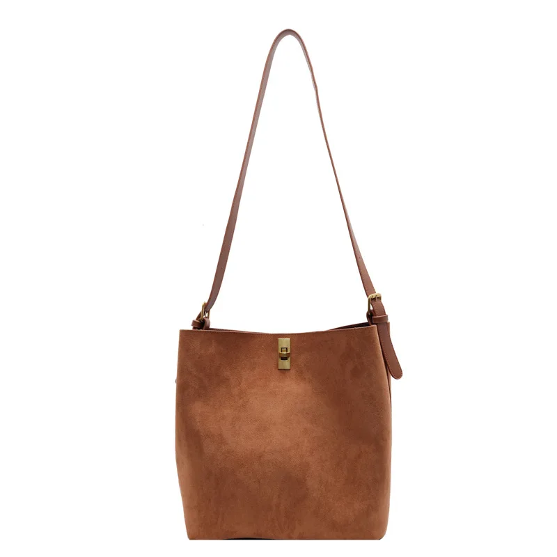 2025 가을 겨울 넉넉한 토트백 럭셔리 버킷백 여성용, 대용량 숄더백, 텍스처드 탑 핸들 토트백 다용도