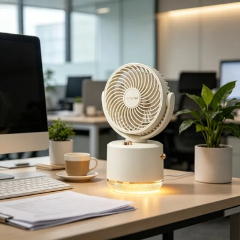 Office Table Portable USB Fan Rotatable Head Water Cooling Humidifying Spray Desktop Mini Mist Fan