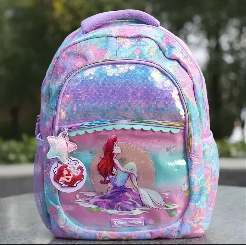 Disney Mermaid Ultra Light School Bag Burden-Reducing Schoolbag Large Capacity School Bag Pencil Case Notebook Student Bag