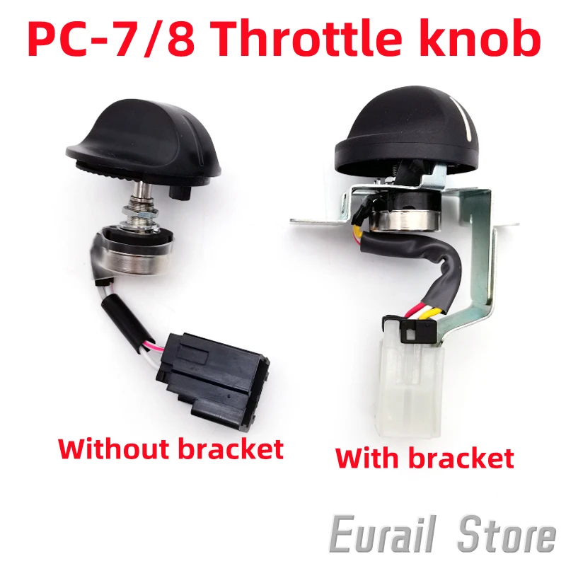 Excavator Throttle Knob 22U-06-22380 22U-06-22420 22U-06-22470 for Komatsu PC200-7 PC200-8 Potensiometer With Bracket