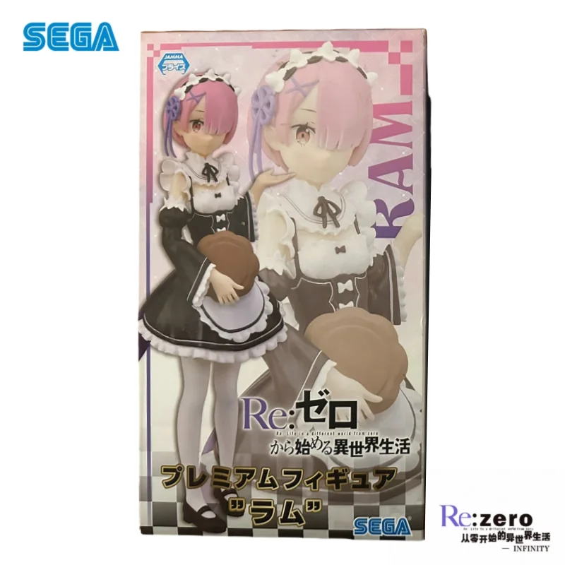 En Stock Sega Original Re Zero-arranque la vida en otro mundo Ram Rem figura de acción modelo muñeca nuevo modelo en caja garaje