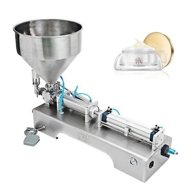 Mixing Very Viscous Food Paste Cream Packaging Equipment Bottle Filler Liquids Alcohol Gel Material Filling Machine