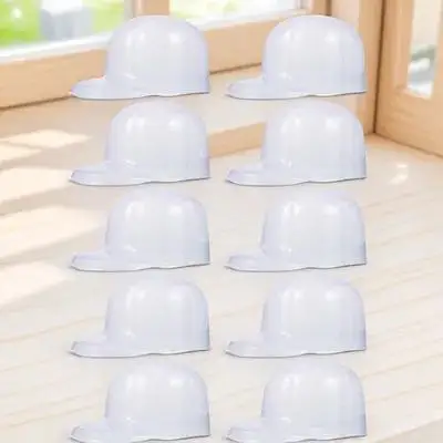 

10pcs Hat Stand Display Support Caps Organizer White PVC Baseball Hat Rack Plastic Holders Storage Solution Travel Display