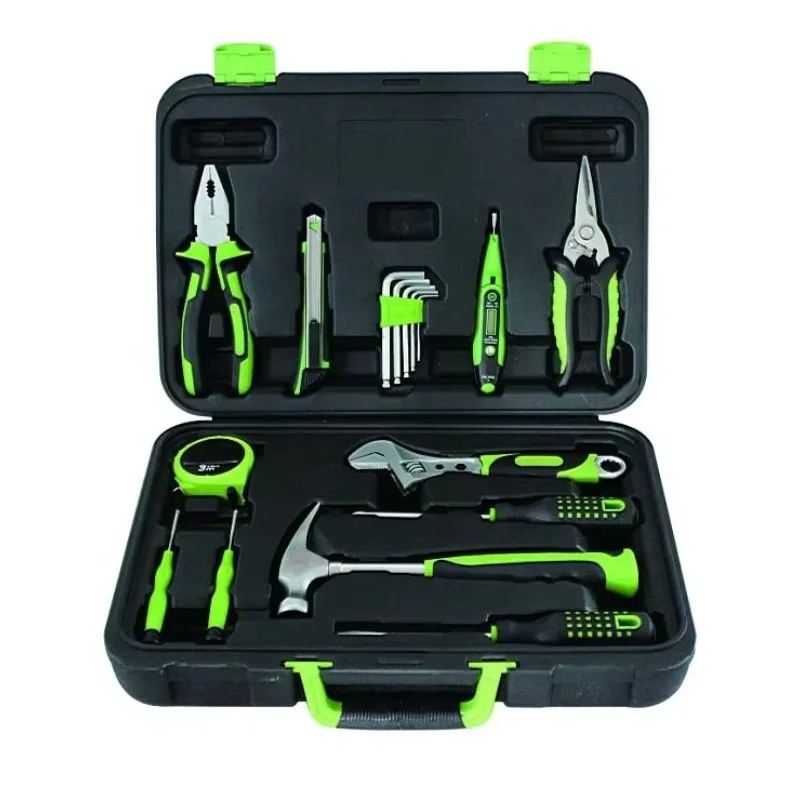 STLF 17  Quality CRV  Hand Repair Tool Set with Plastic Box Tool Kit Set