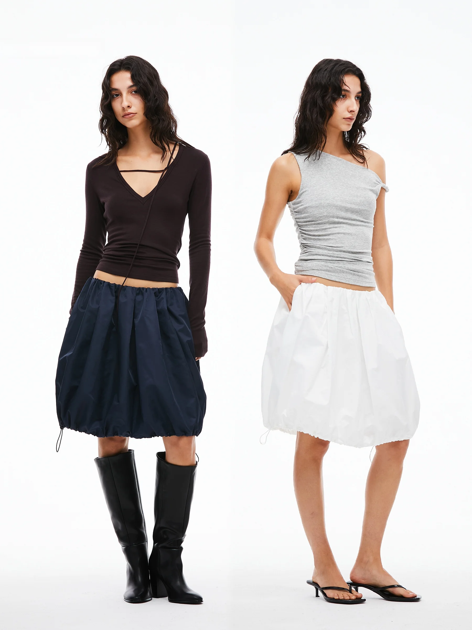 

Новая женская пышная юбка с плиссировкой для скрытия бедер, удлиняющая силуэт, с эффектом «цветочный бутон», с низкой талией, повседневная, из нейлона, коллекция Весна-Лето