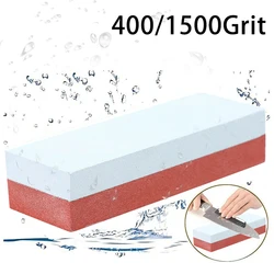 Double Sides Sharpener Stone 400/1500grit Dual Sided Whetstone Kitchen Sharpening Stone Sharpener Knife Polish Honing Grindstone