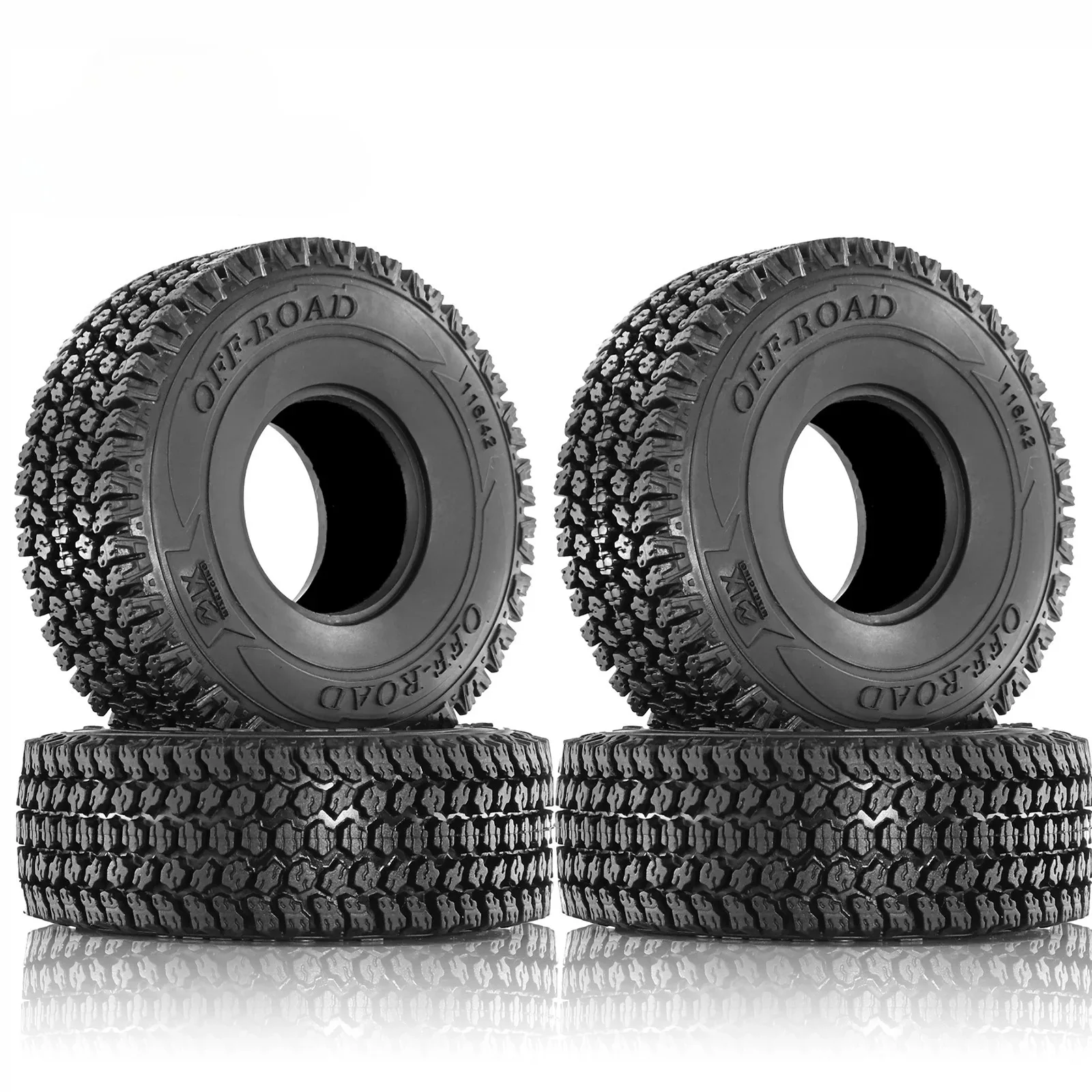 

High Grip 1.9" 116mm Crawler Tires with Foam Fit 4PCS for Axial AXI03007 TRX-4 SCX10 Series