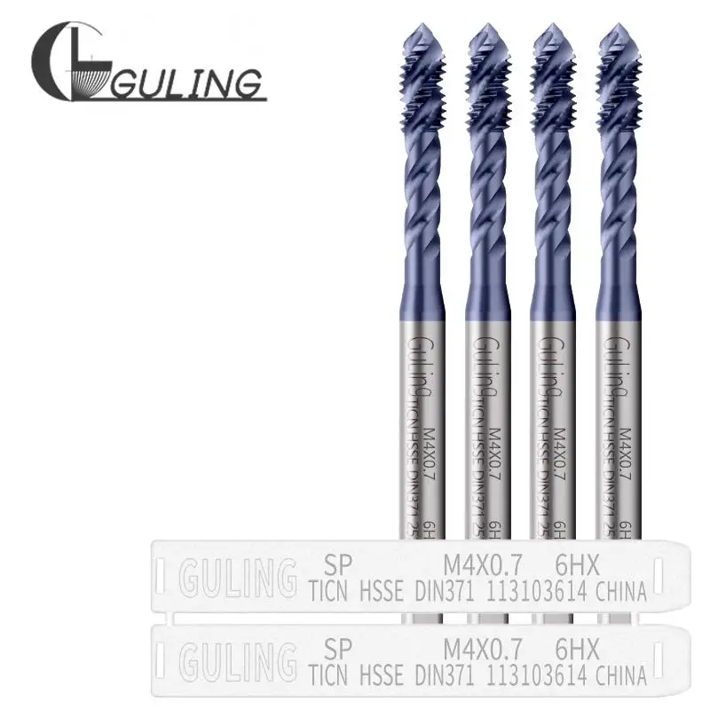 Imagem -04 - Guling-torneira Canelada Espiral Padrão Parafuso de Máquina Torneiras de Rosca Hsse-m35 Din 371 376 m2 M2.5 m3 m4 m5 m6 m8 M10 M12 M14 M16 1pc
