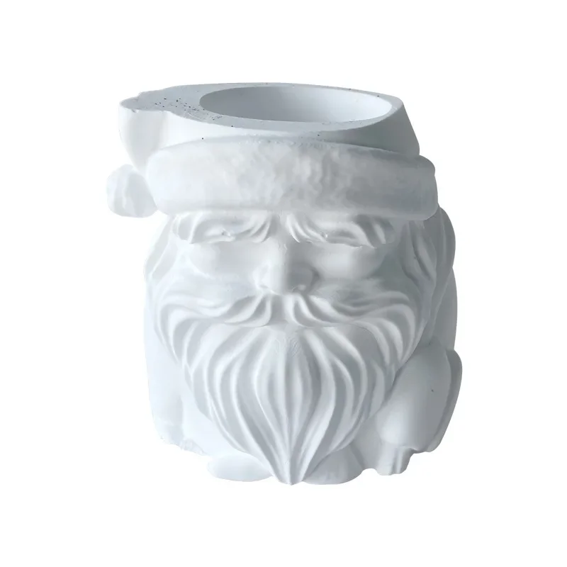 Santa Claus Flowerpot Silicone Mold Xmas Ornament Decorative 3d Vase Making Mold Garden Plant Pot Handmade Diy Gifts