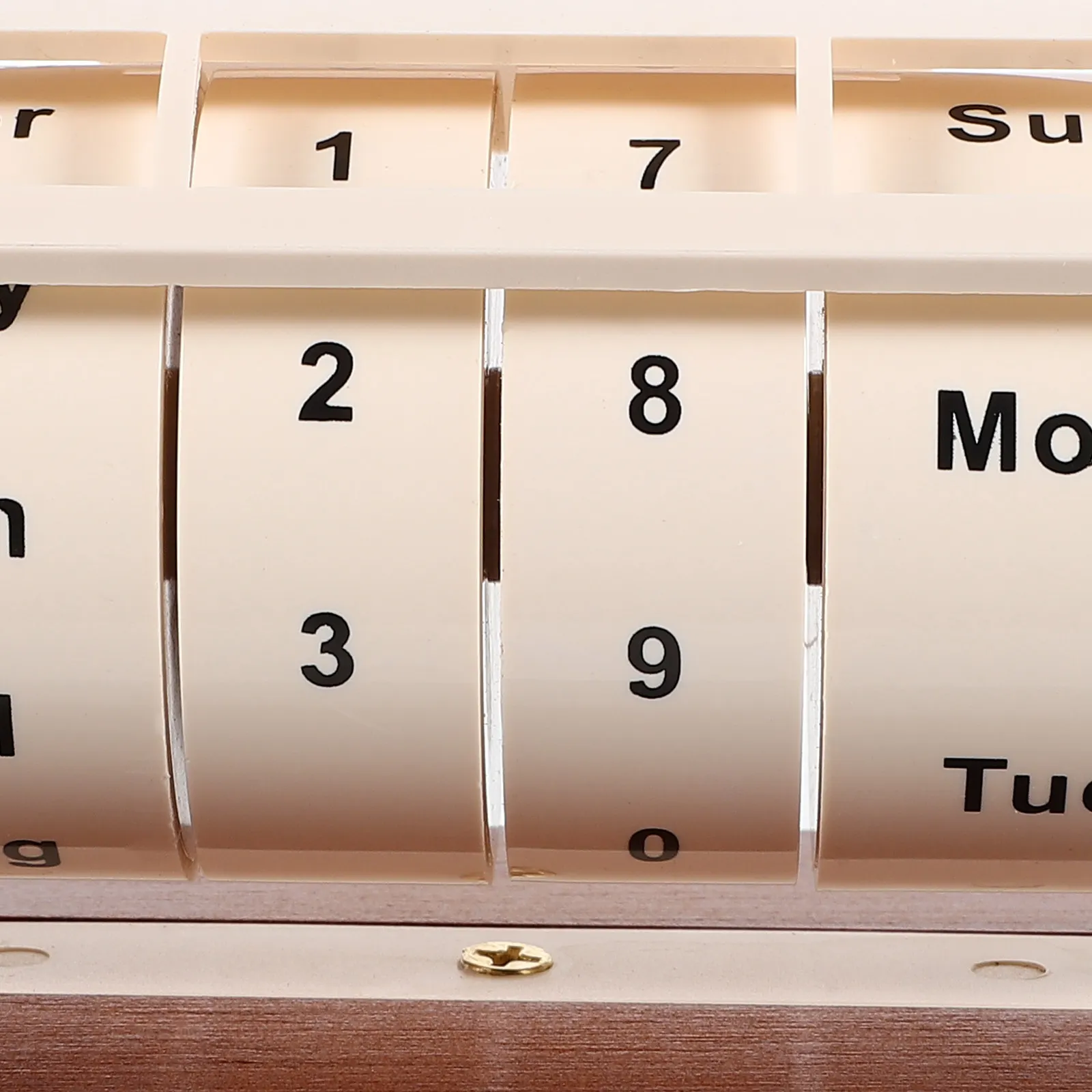 

1Set Wooden Rotating Perpetual Calendar Desk Decor Home Office School Decorative Tabletop Standing Calendar Block Date Changer
