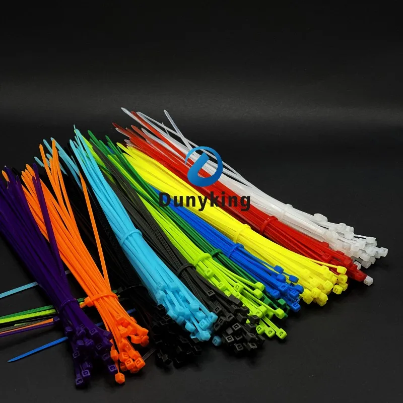 100pcs 3/4x100/150/200 Self Locking Nylon Cable TiesPlastic Zip Tie Wire Binding Wrap Straps DIY Cable Fasten Organiser Colorful