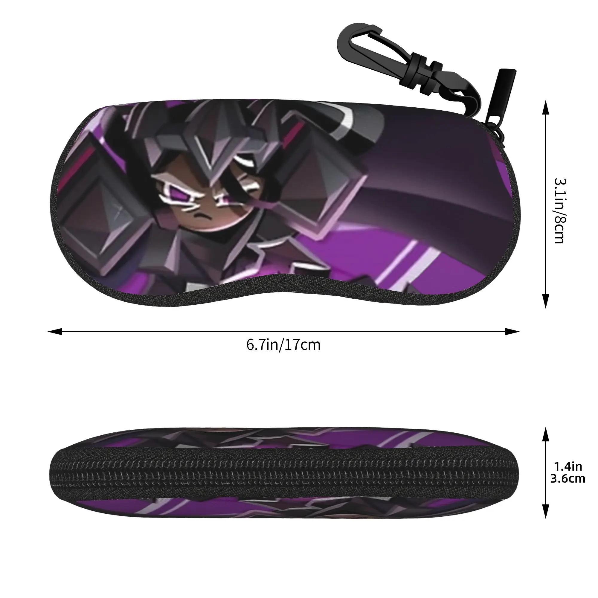 dark cacao Glasses Case Men Women Waterproof Zipper Cookie Run Kingdom Sunglasses Box Sunglasses Box